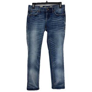 Madewell Rail Straight Jeans Womens 27x32 Blue Slit Wash Low Rise Whiskered Y2K
